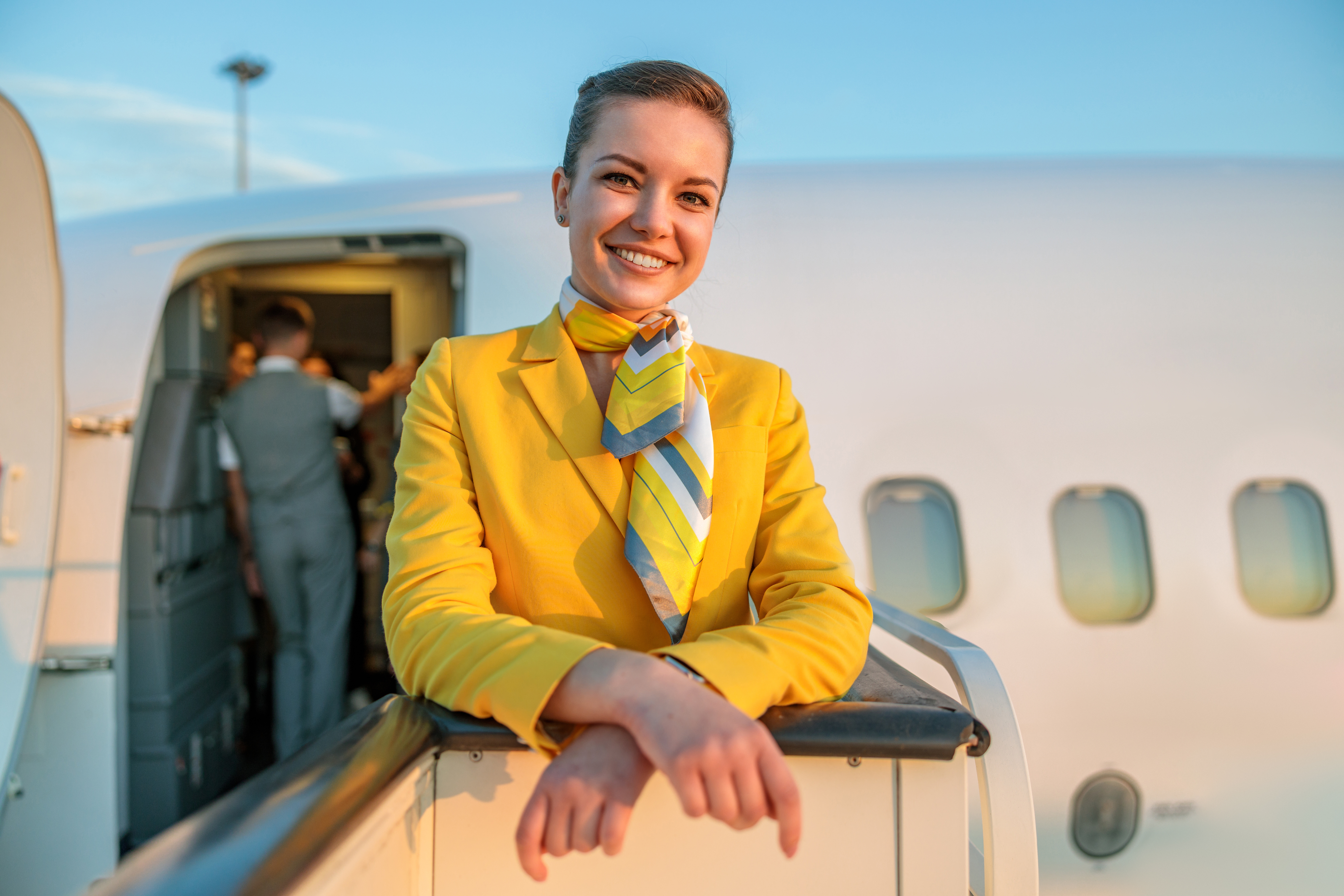 cabin crew in uniform