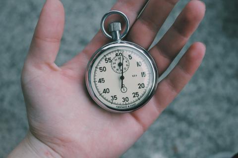 clock in the hand